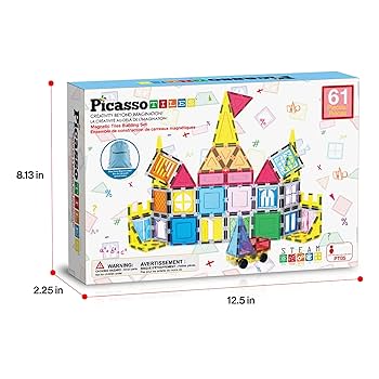 PicassoTiles Magnetic Toys Panda & Monkey Parents Set Magnet